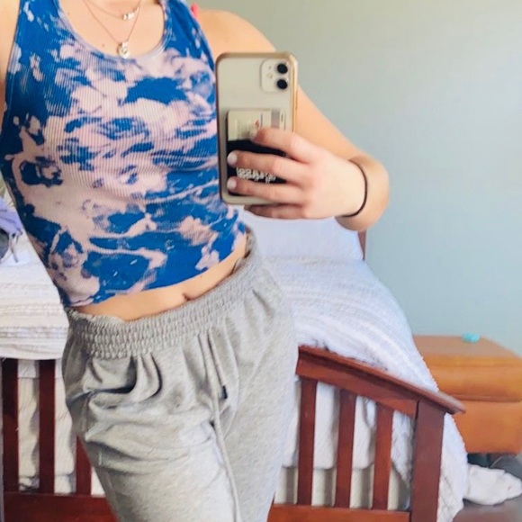 Tops - Cropped Tie Dye Tank